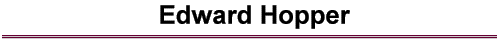 Edward Hopper